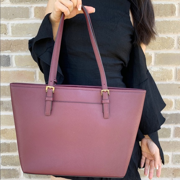 ‼️SALE‼️ Michael Kors Medium Carryall Tote merlot - Picture 5 of 6